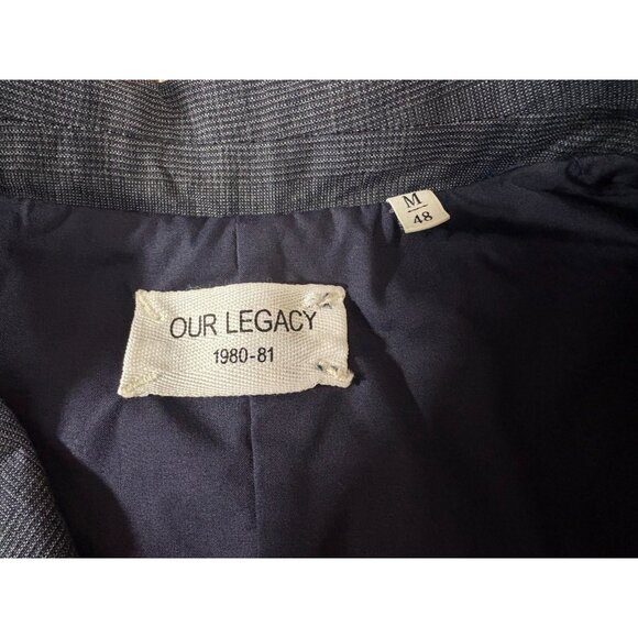 OUR LEGACY 1980-81 100% Linen Car coat size 48 US M color blue - Picture 2 of 9
